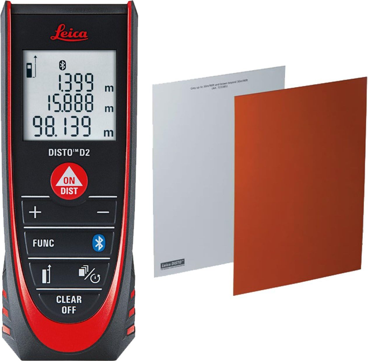 Leica DISTO D2 laser distance measure with target plates